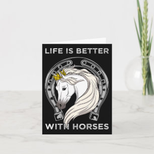Carte La Vie Est Meilleure Avec Les Chevaux I Amateurs É
