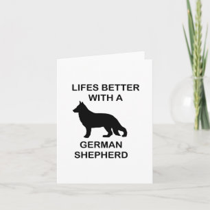 Carte la vie est meilleure avec un berger allemand