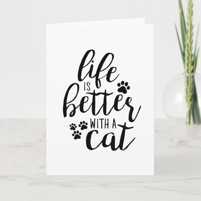 Carte La vie est meilleure avec un chien Citations de l’ (Devant)