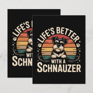 Carte La vie est meilleure avec un Schnauzer