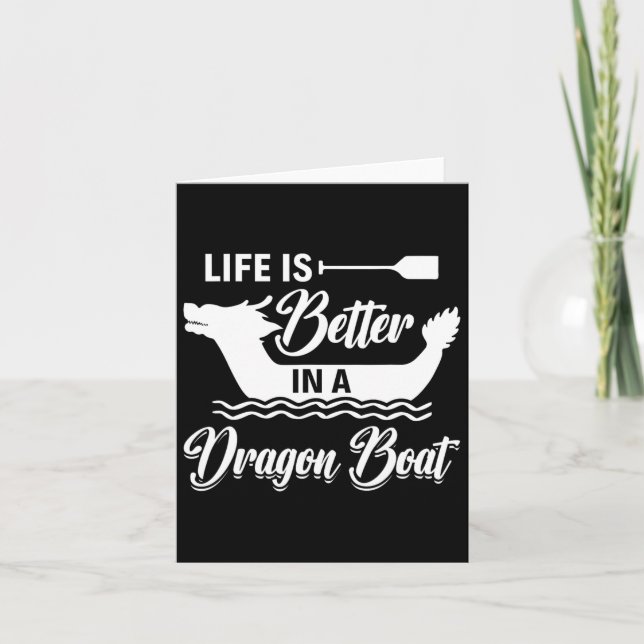 Carte La Vie Est Meilleure Dans Un Bateau Dragon - Batea (Devant)