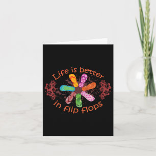 Carte La Vie Est Meilleure En Flip Flops Girl Beach Cadf