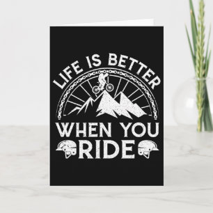 Carte La vie est meilleure quand vous faites du vélo tou