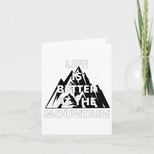Carte La Vie Est Mieux À Ski De Montagne Snowboard