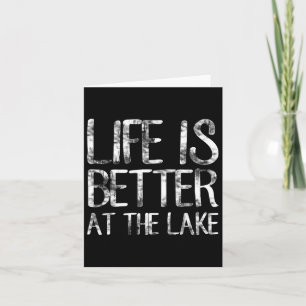 Carte La Vie Est Mieux Au Lac Funny Camping Pêche T