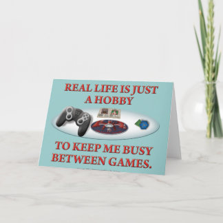 Carte La vie est un passe-temps entre les jeux