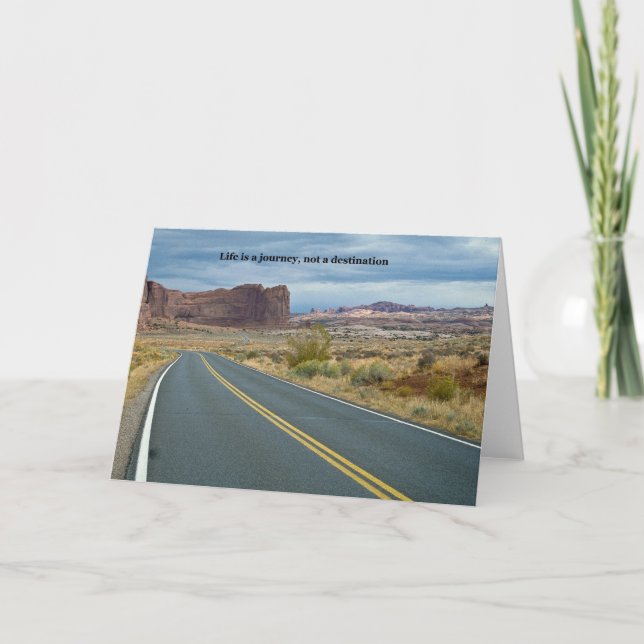 Carte La vie est un voyage, pas une destination (Devant)