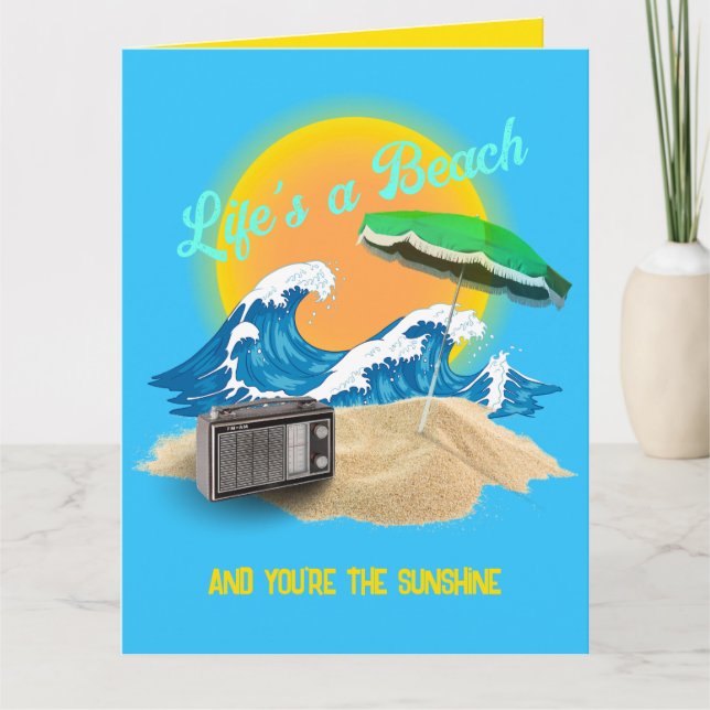 Carte La vie est une plage - Vous êtes le soleil (Devant)