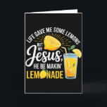 Carte La vie m'a donné des citrons Jésus Limonade Drôle<br><div class="desc">La vie m'a donné des citrons Jésus Limonade Drôle Chrétien Positif</div>