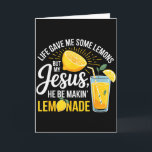 Carte La vie m'a donné des citrons Jésus Limonade Drôle<br><div class="desc">La vie m'a donné des citrons Jésus Limonade Drôle Chrétien Positif</div>