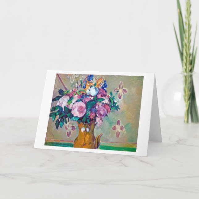 Carte La vie morte avec les fleurs, Paul Cezanne (Devant)