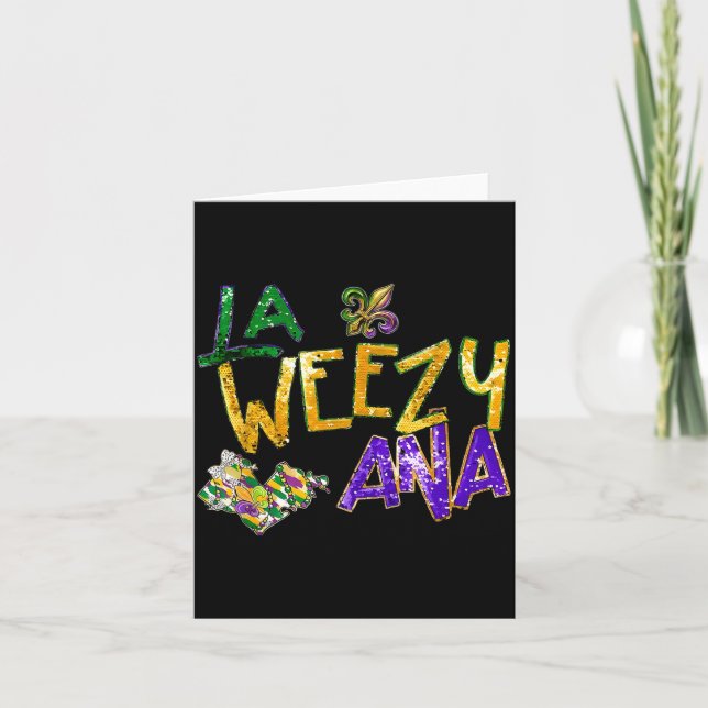 Carte La Weezy Ana perles de Mardi Gras carnaval de la N (Devant)