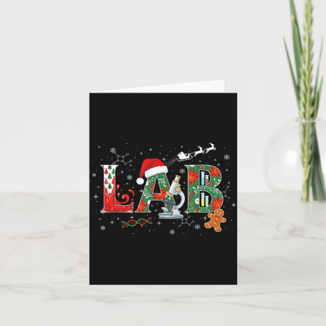 Carte Lab Christmas Laboratory Technician Science Xmas S (Devant)