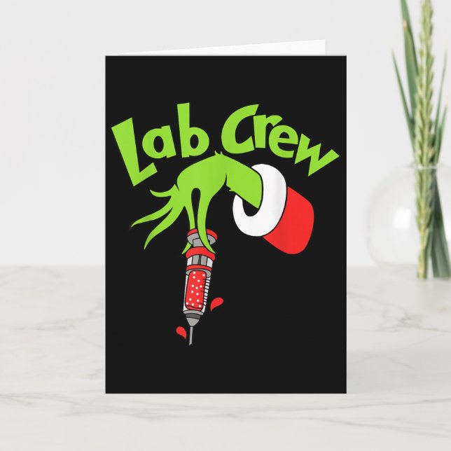 Carte Lab Crew Merry Christmas Laboratory Tech Nurse Xma (Devant)