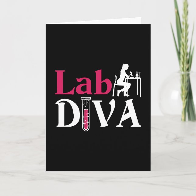 Carte Lab Diva Lab Tech Chemist Laboratory Technician (Devant)