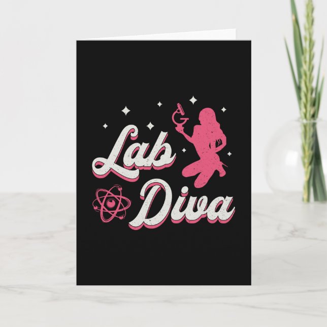 Carte Lab Diva Laboratoire Technicien Science Lab Tech (Devant)