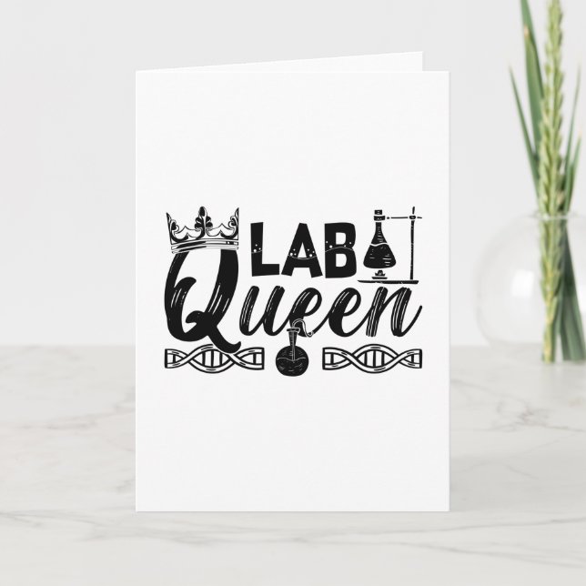 Carte Lab Queen Lab Tech Laboratory Chemist Technician (Devant)