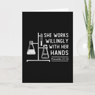 Carte Lab Tech Elle travaille volontiers en laboratoire