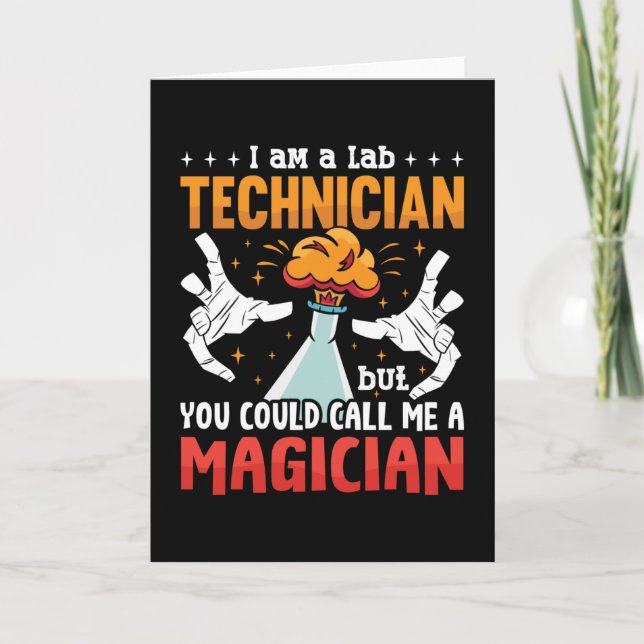 Carte Lab Tech I Am A Lab Technicien Laboratoire Science (Devant)
