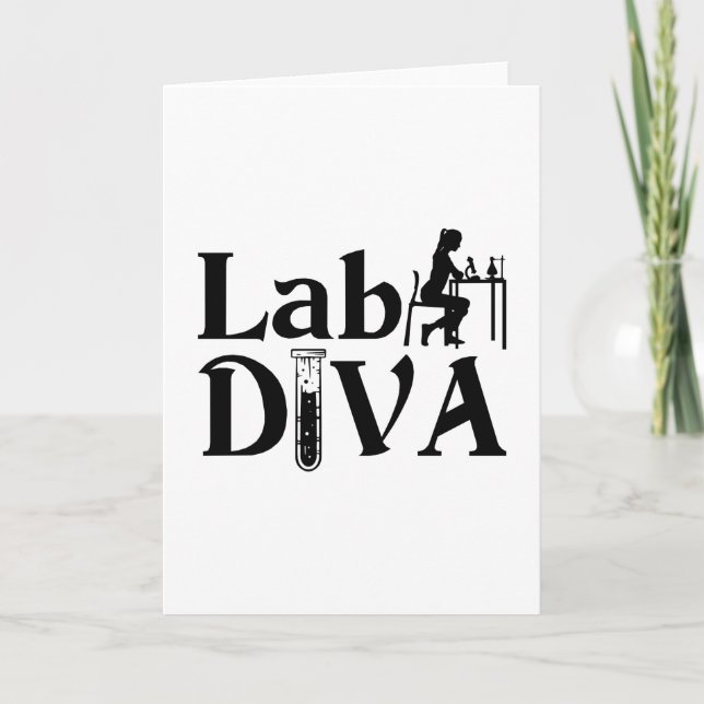 Carte Lab Tech Lab Diva Chemist Laboratory Technician (Devant)