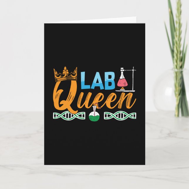 Carte Lab Tech Lab Queen Laboratory Chemist Technician (Devant)