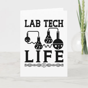 Carte Lab Tech Life Doctor Chemist Laboratory