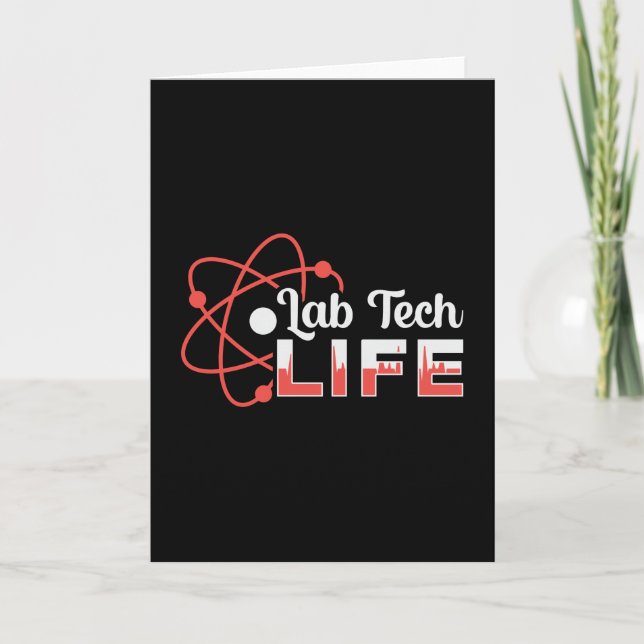 Carte Lab Tech Vie Laboratoire Science Technicien Cadeau (Devant)