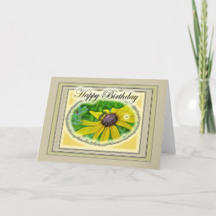 Carte L'abeille et l'oeil noir Susan Joyeux anniversaire