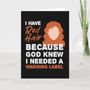 Carte Label Redhead Warning Mc1r