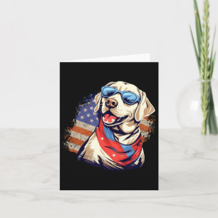 Carte Labo Jaune 4 juillet Design Patriotic Pup Labo