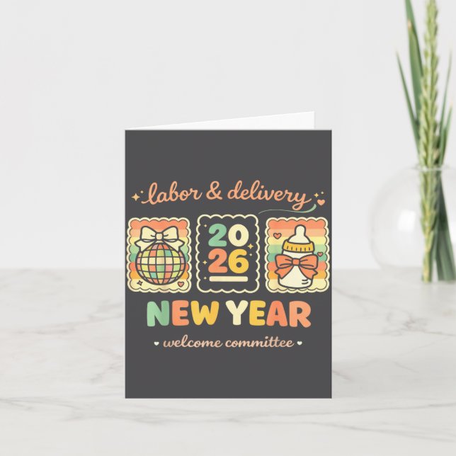 Carte Labor &amp; Delivery 2026 New Year Welcome Committ (Devant)