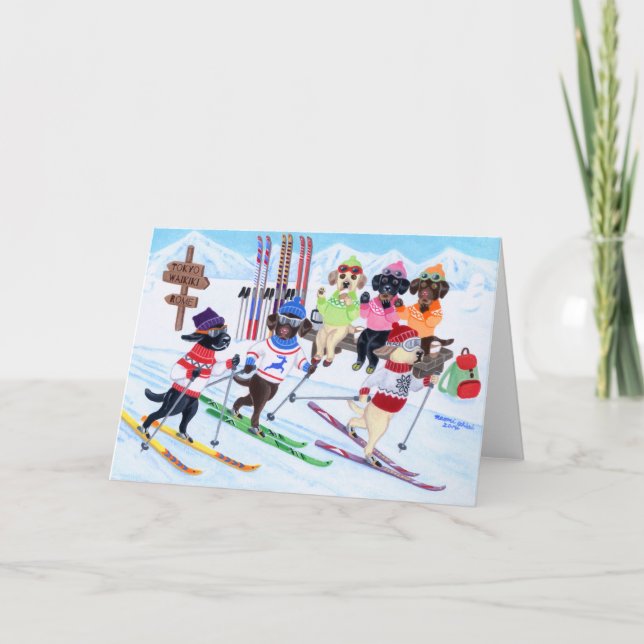 Carte Laboratoires de ski nordique peinture (Devant)