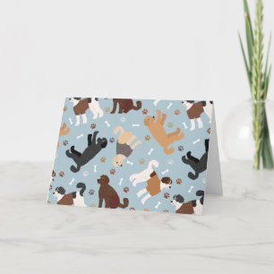 Carte Labradoodle / Os et pattes Goldendoodle