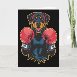Carte Labrador boxeur de kickboxing ou boxe drôle récupé
