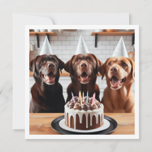 Carte Labrador, carte d'anniversaire du Labrador,