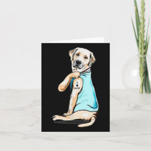 Carte Labrador Chien Tattoo I Love Maman Fête des mères 
