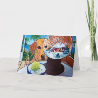 Carte Labrador et Snowglobe