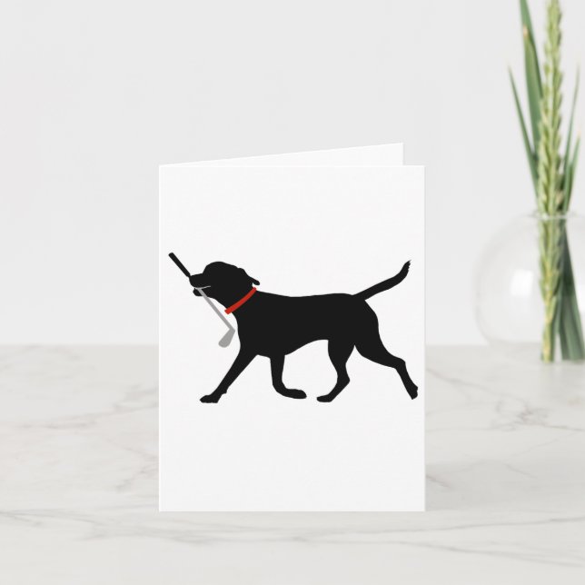 Carte Labrador Fetch Golf Club Cute Golfing Black Lab Go (Devant)