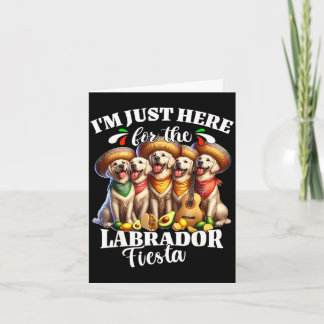 Carte Labrador fiesta ici pour le cinq mai labrador 