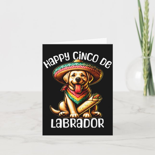 Carte Labrador heureux cinq de mayo  (Devant)