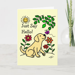 Carte Labrador jaune et vert