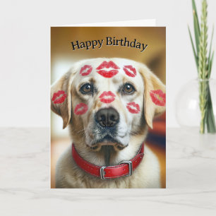 Carte Labrador Retriever Avec Baisers Anniversaires