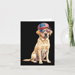 Carte Labrador Retriever Chien Drapeau Américain Lab jau