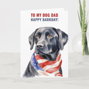 Carte Labrador Retriever Chien Papa 4 juillet Anniversai