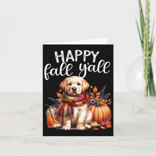 Carte Labrador Retriever Chien Potiron Spice Happy Fall 