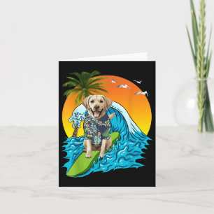 Carte Labrador Retriever Chien Surf Surfer Hawaii Summe