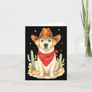 Carte Labrador Retriever Cowboy Chien Western Llabrador 