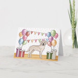 Carte Labrador Retriever crème Lab Dog Anniversaire Colo