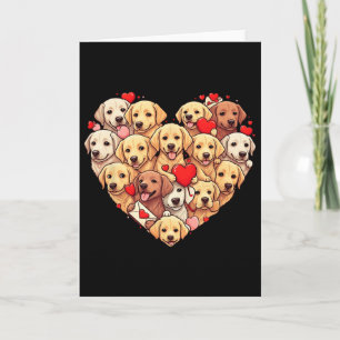 Carte Labrador Retriever drôle coeur Saint Valentin Labr