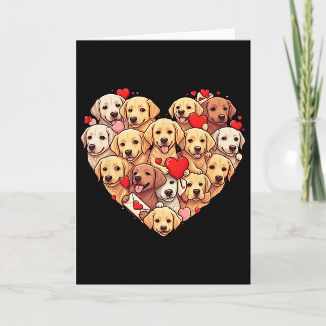 Carte Labrador Retriever drôle coeur Saint Valentin Labr (Devant)